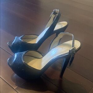Nine West Black High Heel Slingback Pumps
